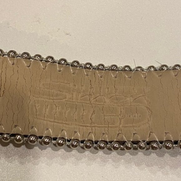 VTG BB SIMON Swarovski Crystals Black Pony Hair Silver BELT main image 11